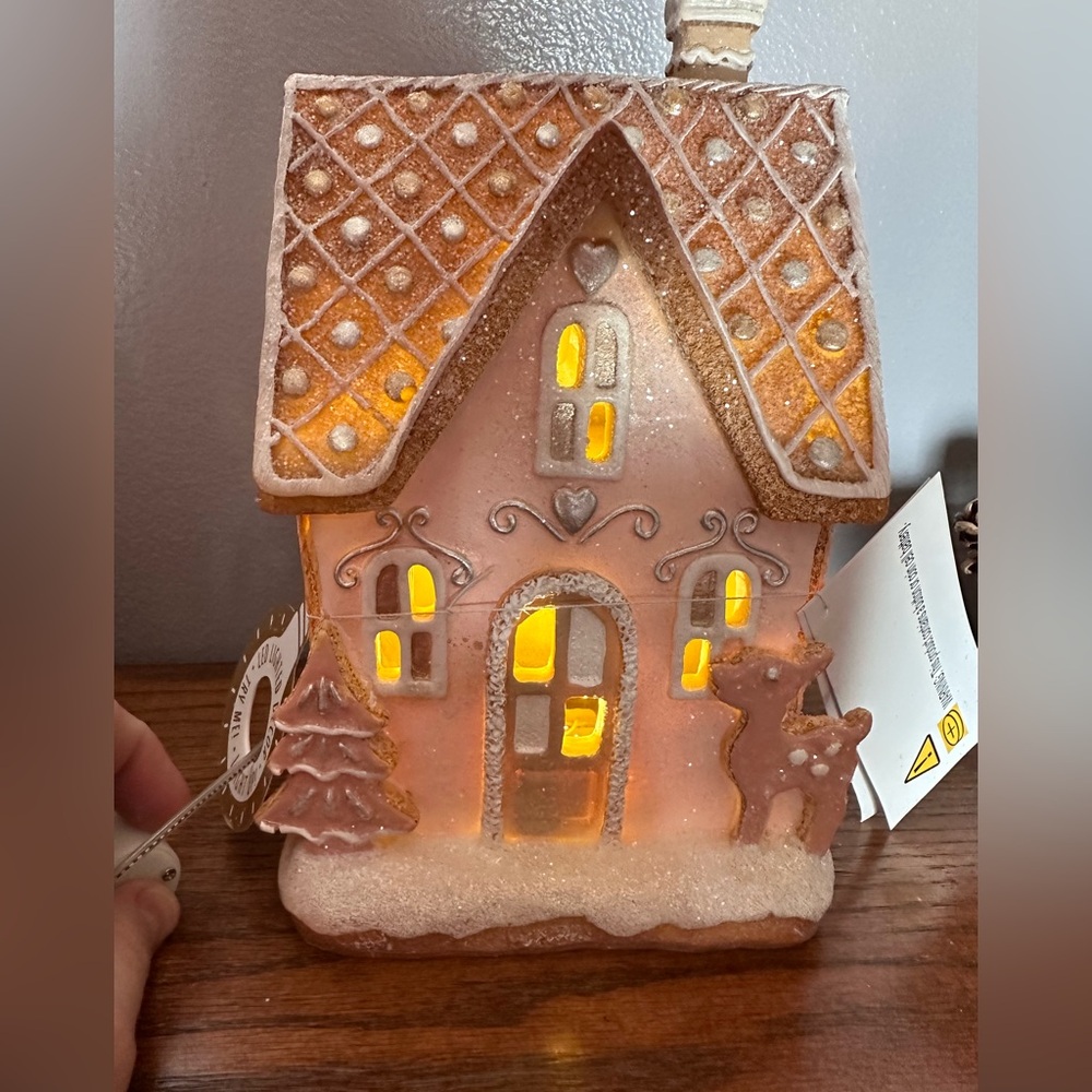 LED gingerbread house